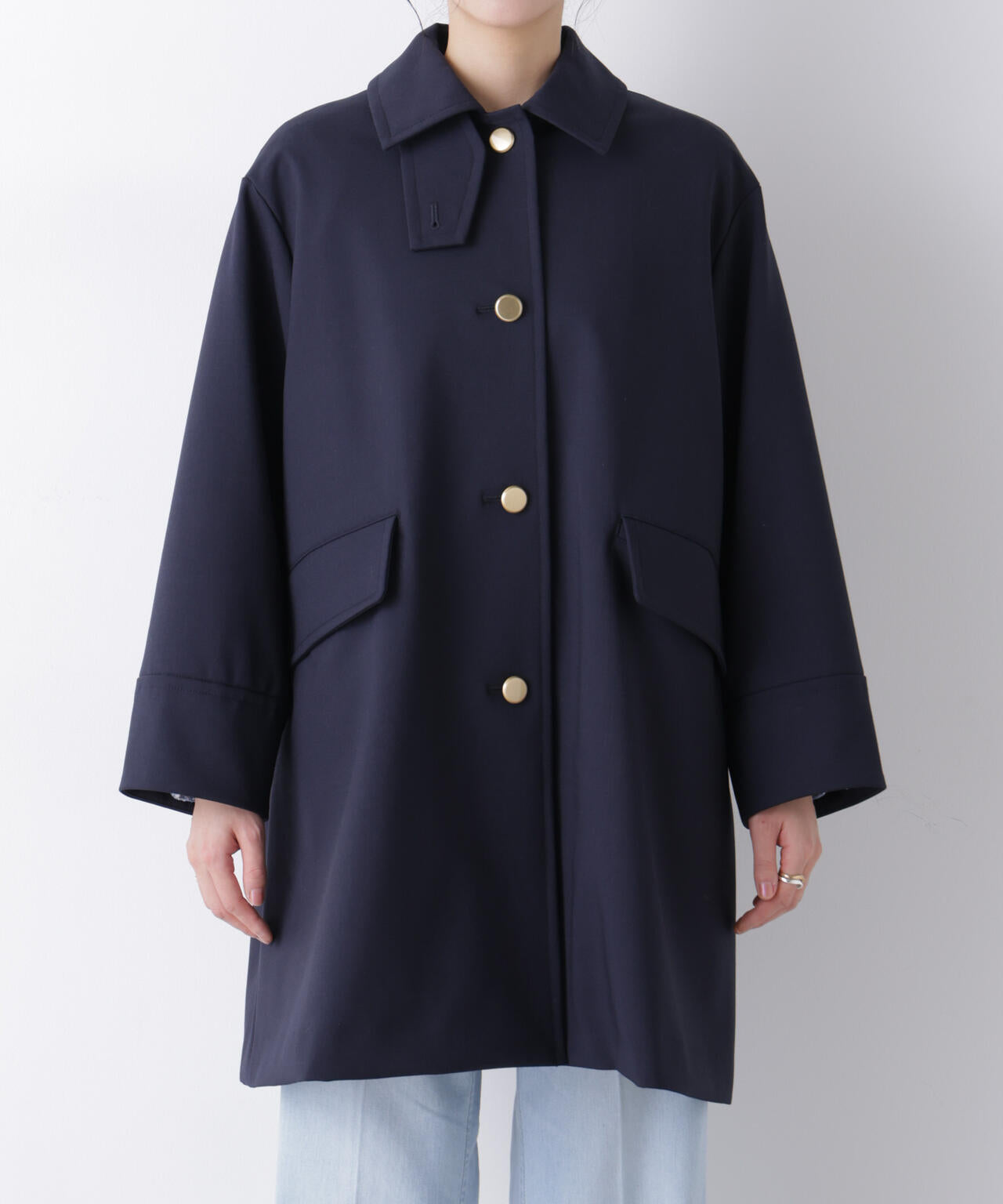 ボンディングステンカラーコート 6696111301