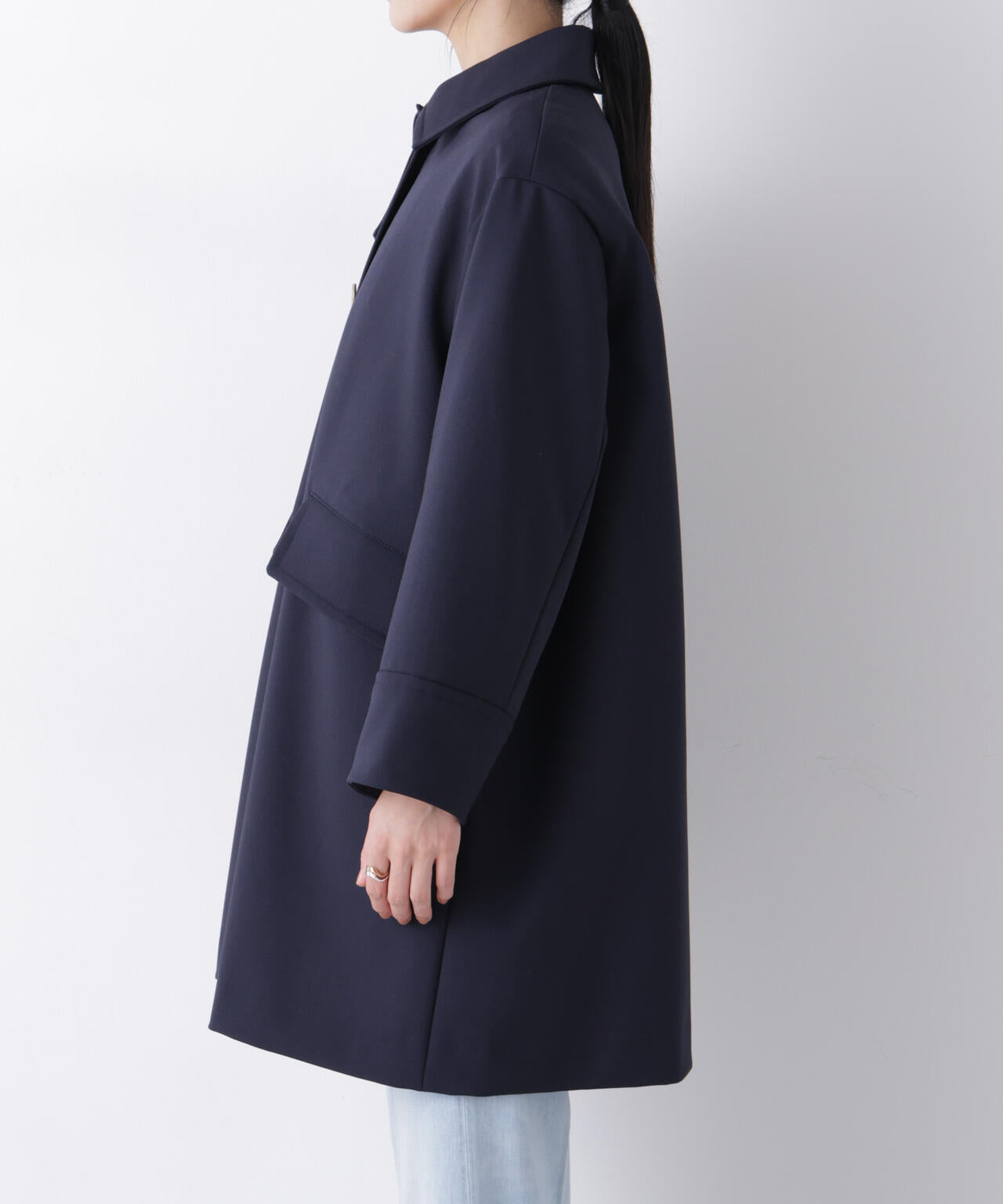 ボンディングステンカラーコート 6696111301