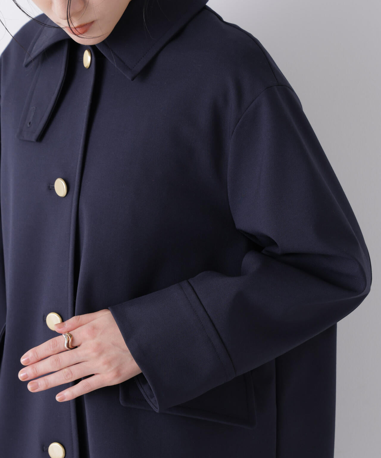 ボンディング ステンカラー コート