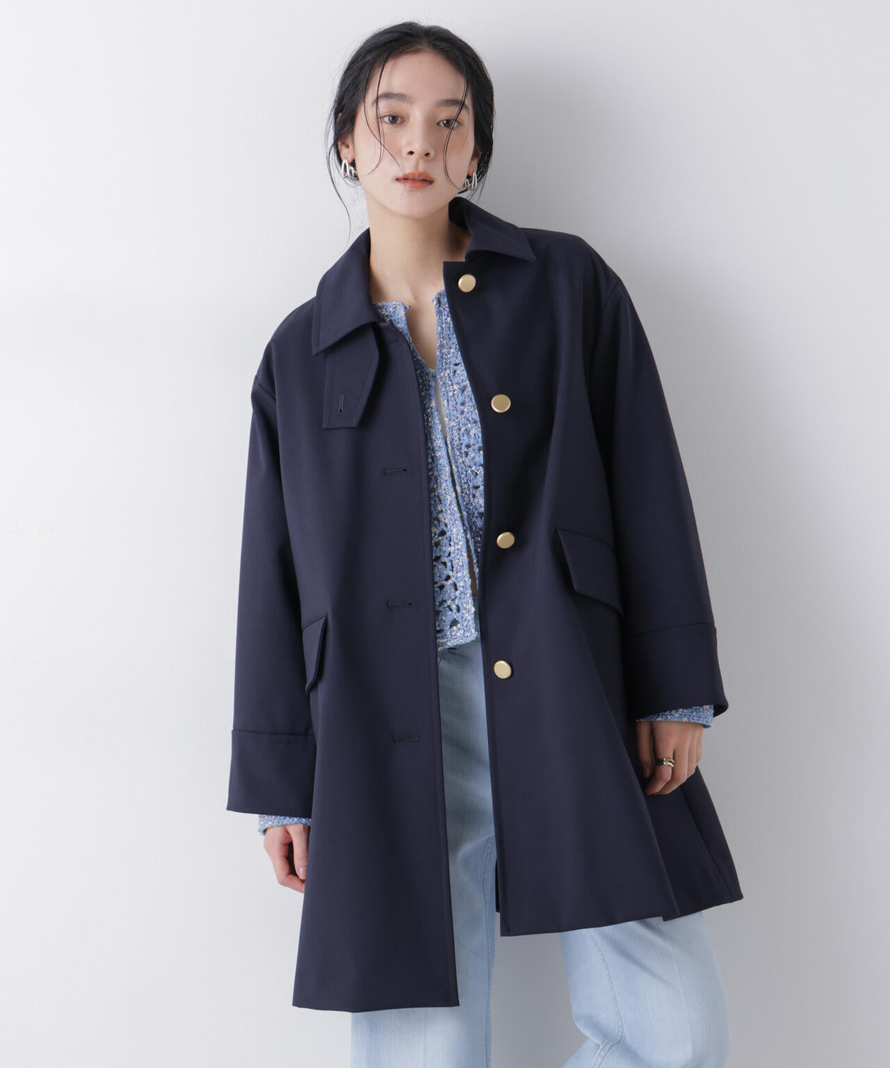 ボンディング ステンカラー コート