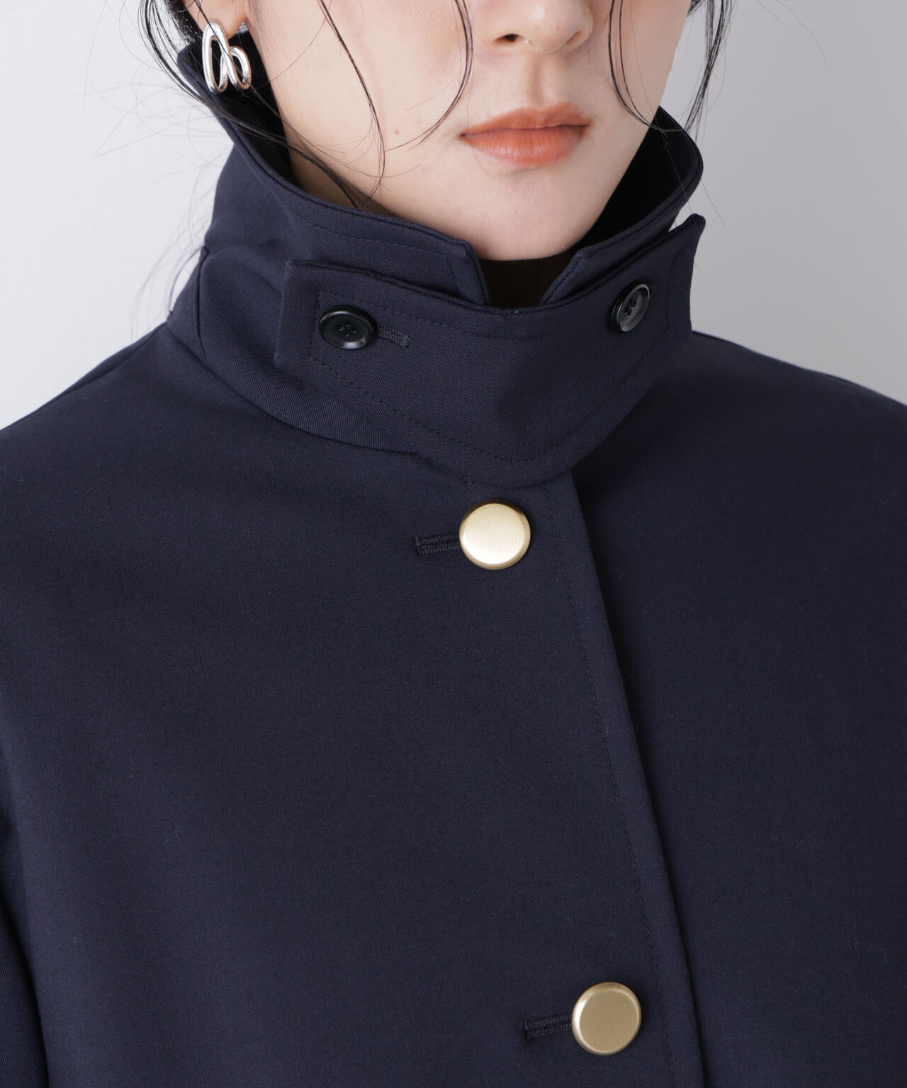 ボンディングステンカラーコート 6696111301