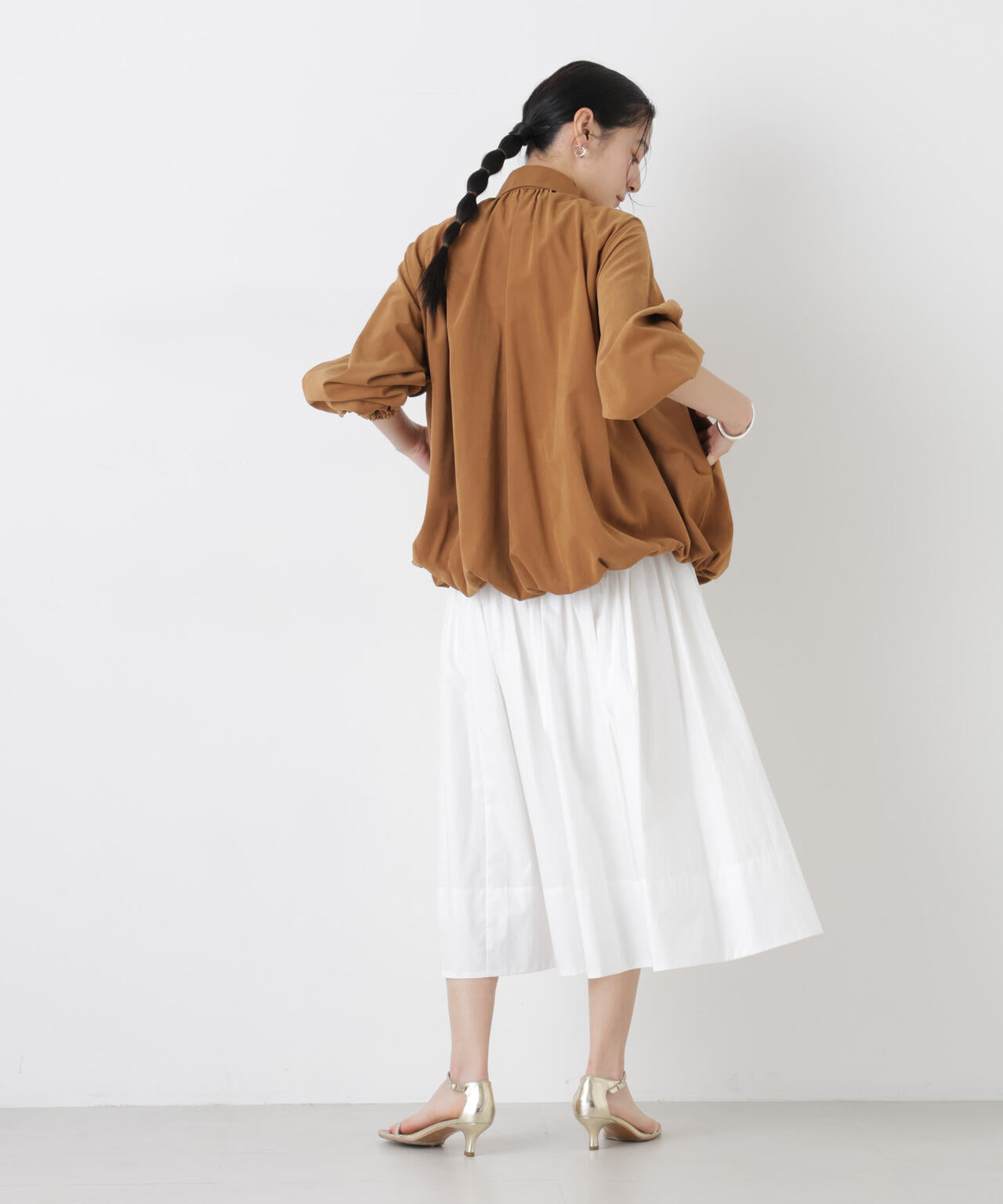 ライトスエードギャザーバルーンブルゾン 6696112301