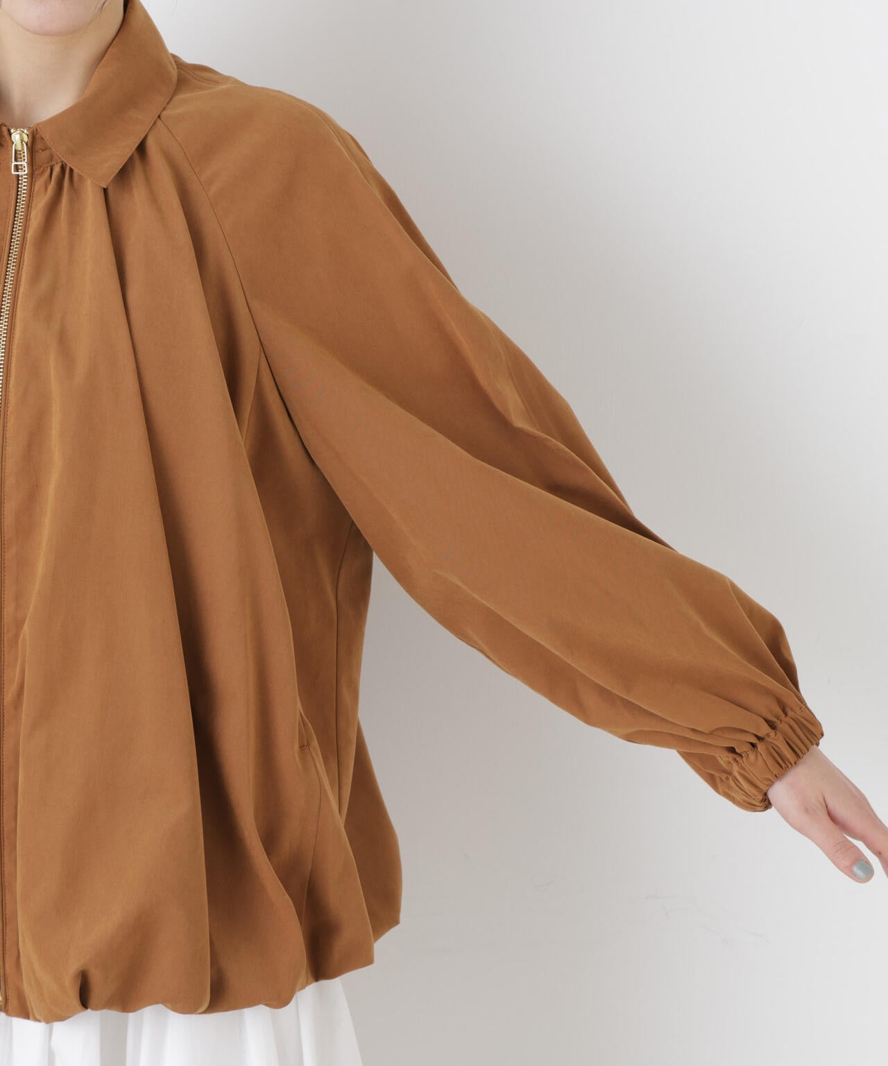 ライトスエードギャザーバルーンブルゾン 6696112301