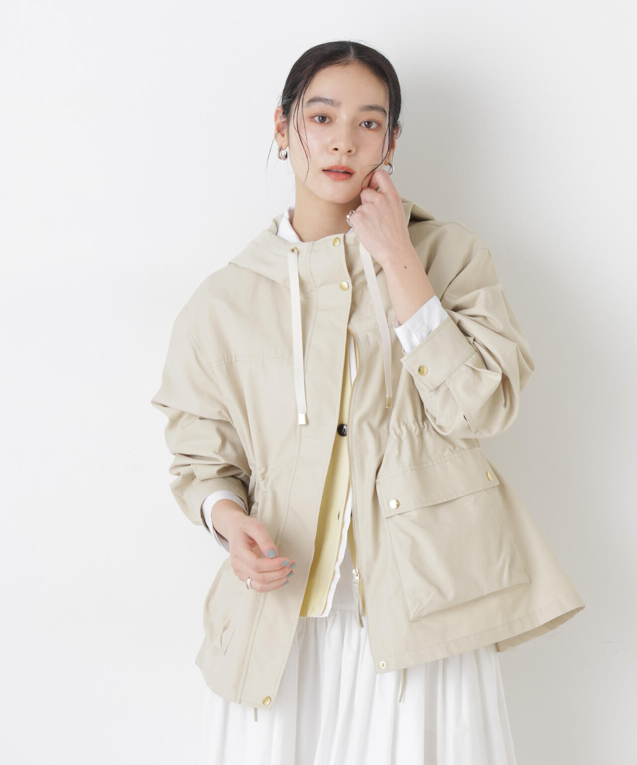 撥水 フード ブルゾン