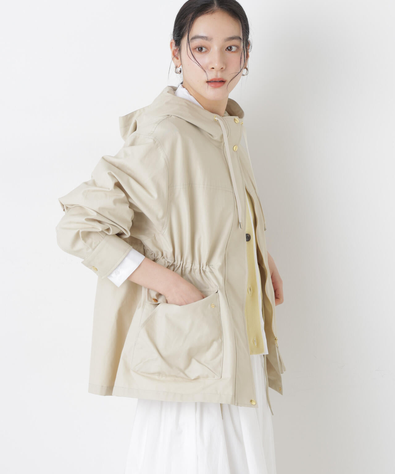 撥水 フード ブルゾン