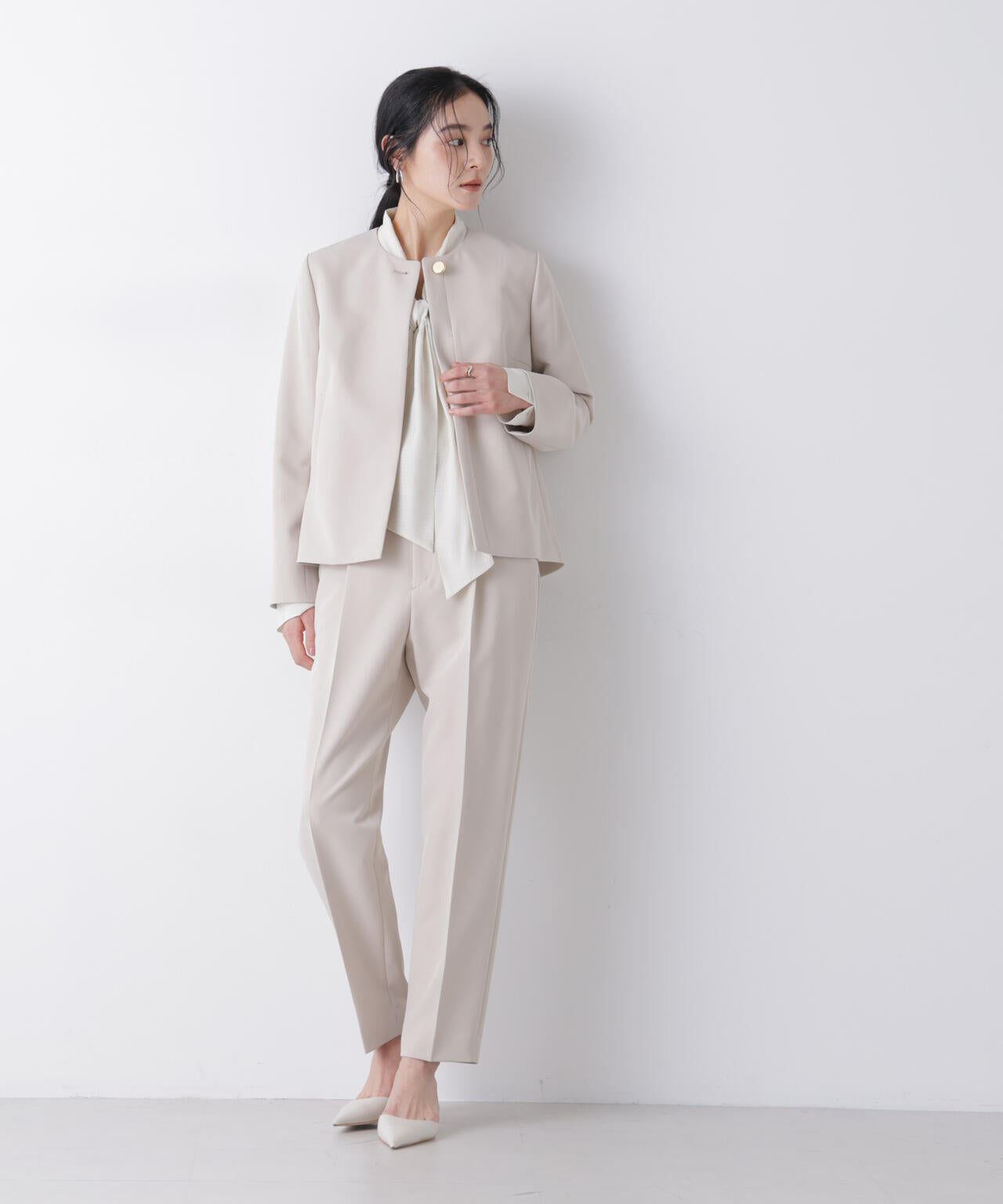 デイリーファンクション ノーカラージャケット(セットアップ可) 6696116300