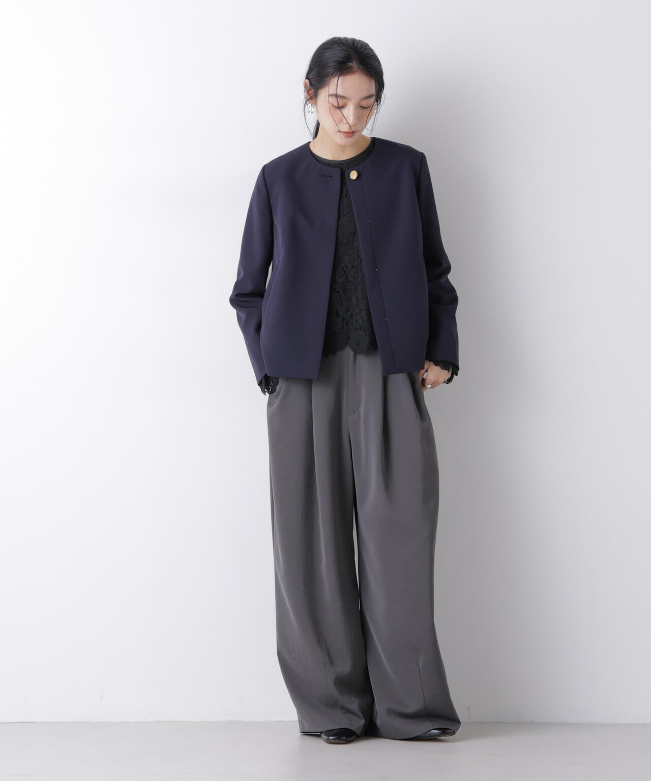 デイリーファンクション ノーカラージャケット(セットアップ可) 6696116300