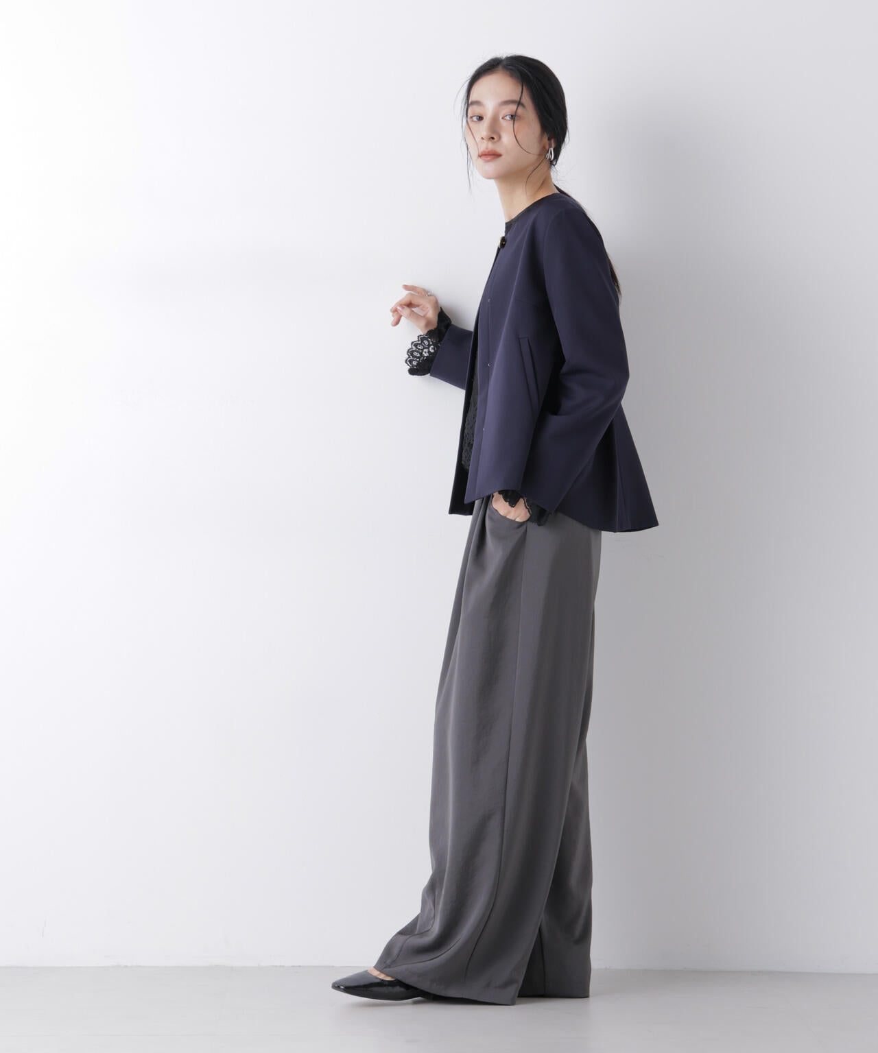 デイリーファンクション ノーカラージャケット(セットアップ可) 6696116300