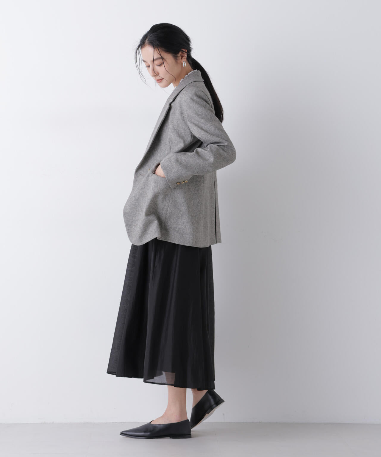 ツイーディーカルゼテーラードダブルジャケット 6696116301