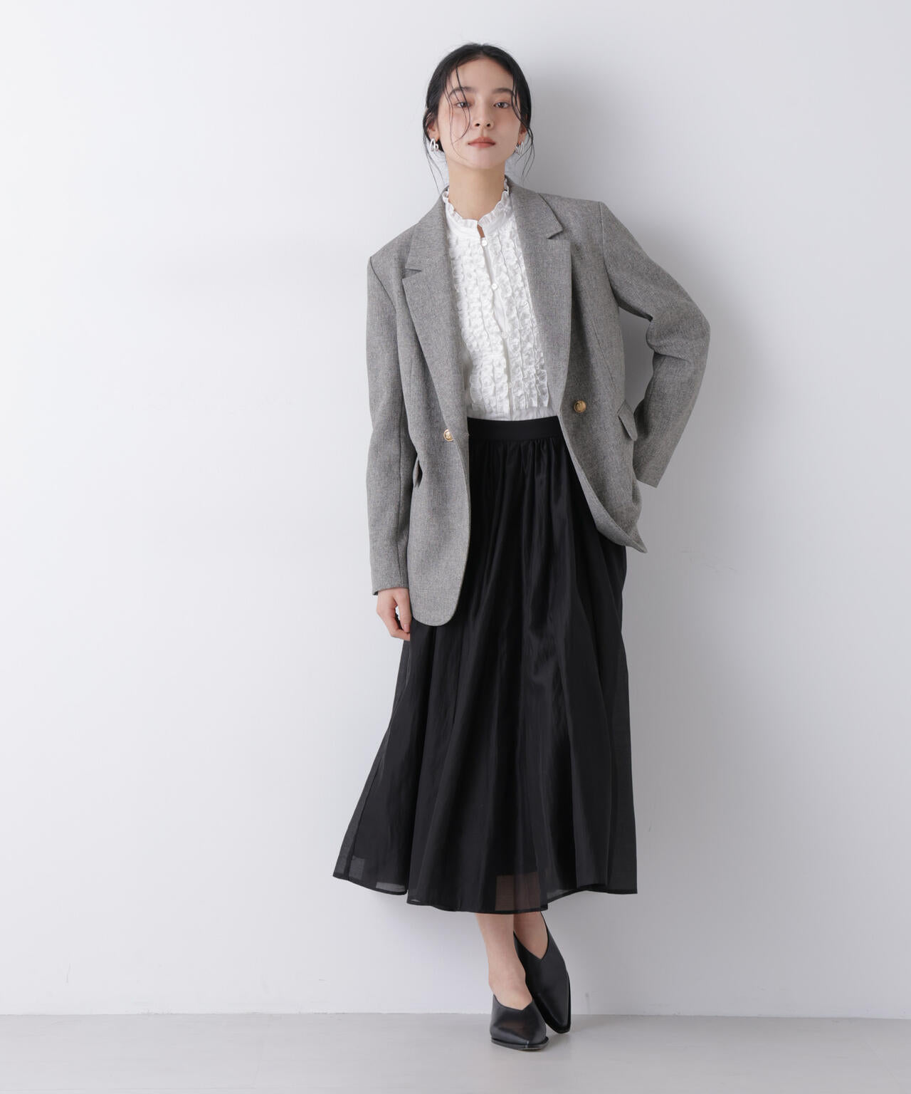 ツイーディーカルゼテーラードダブルジャケット 6696116301