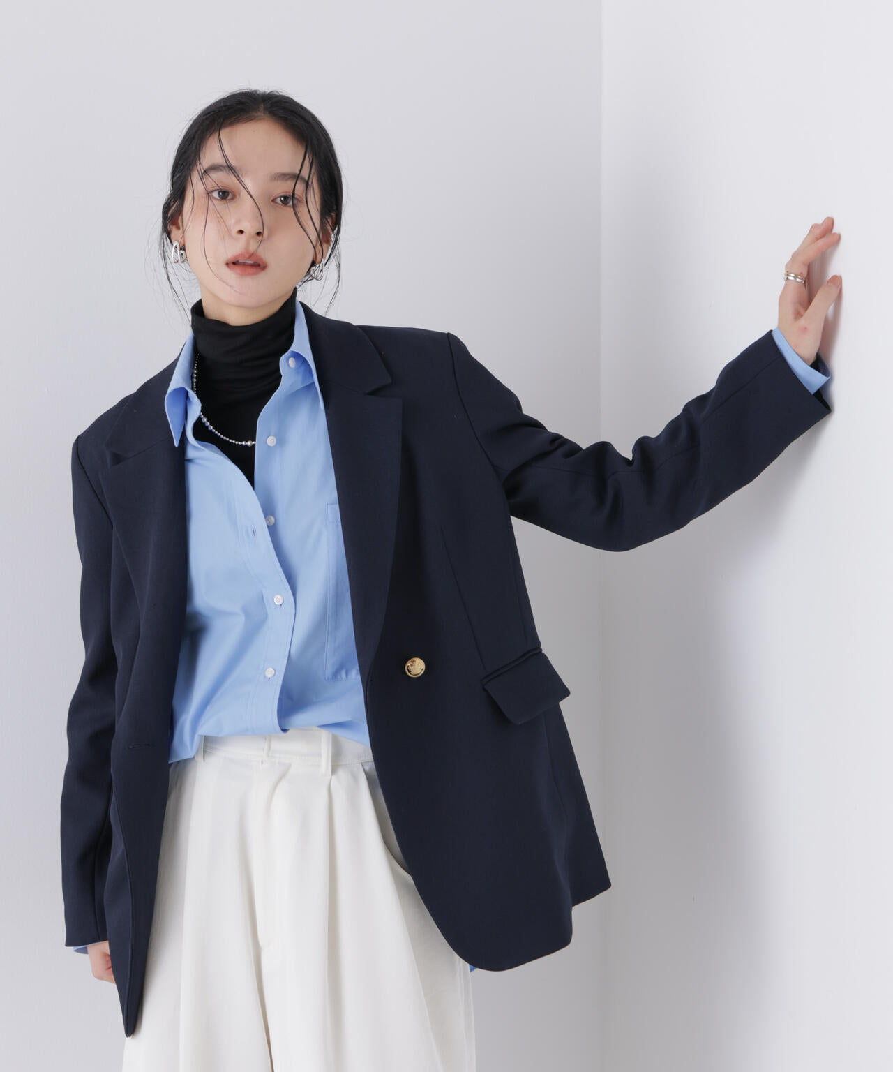 ツイーディー カルゼ テーラード ダブル ジャケット