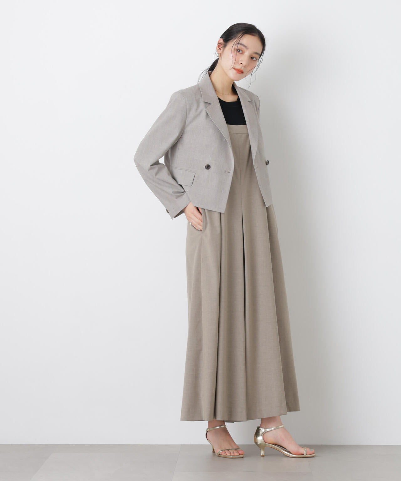 トロストレッチショートダブルジャケット(セットアップ可) 6696116303