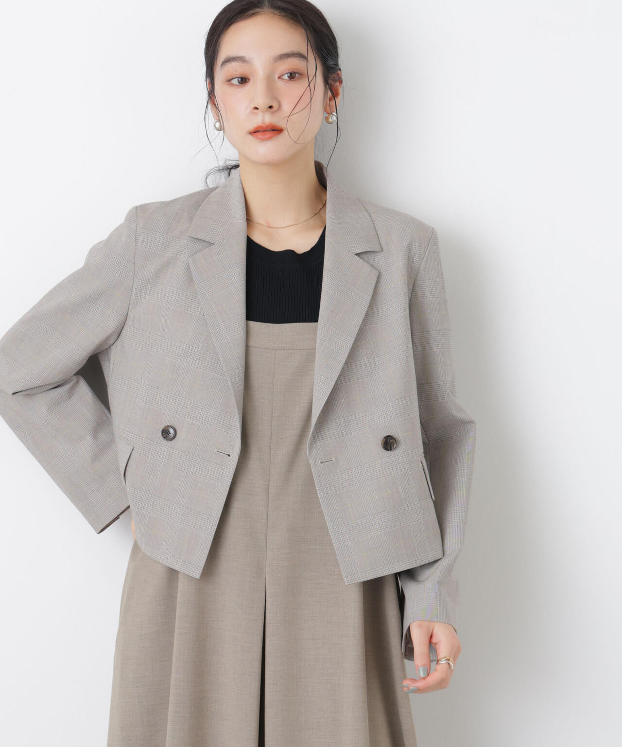 トロストレッチショートダブルジャケット(セットアップ可)