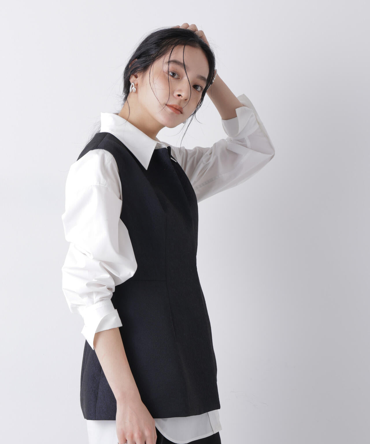 ジャガードペプラムジレ(セットアップ可) 6696116305