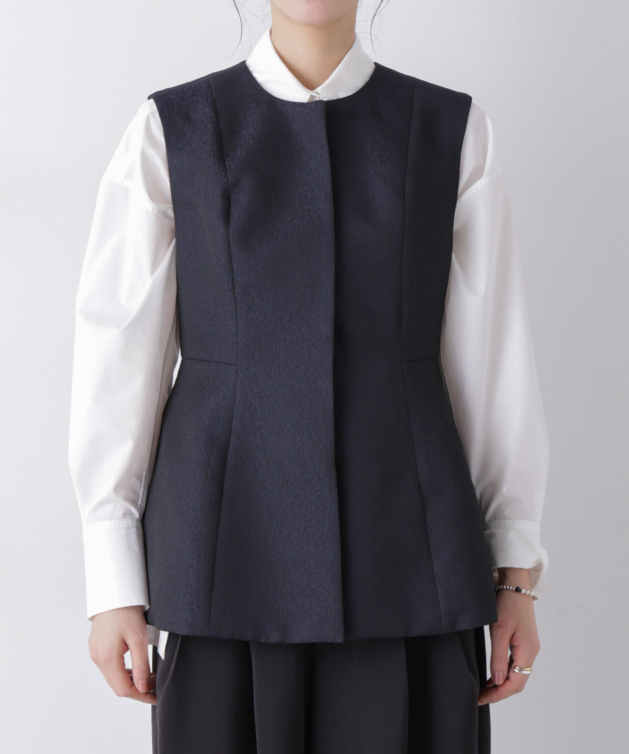 ジャガードペプラムジレ(セットアップ可) 6696116305