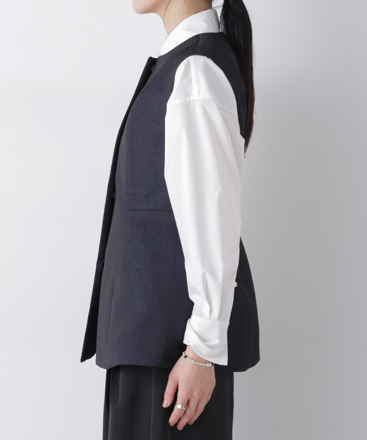 ジャガードペプラムジレ(セットアップ可) 6696116305