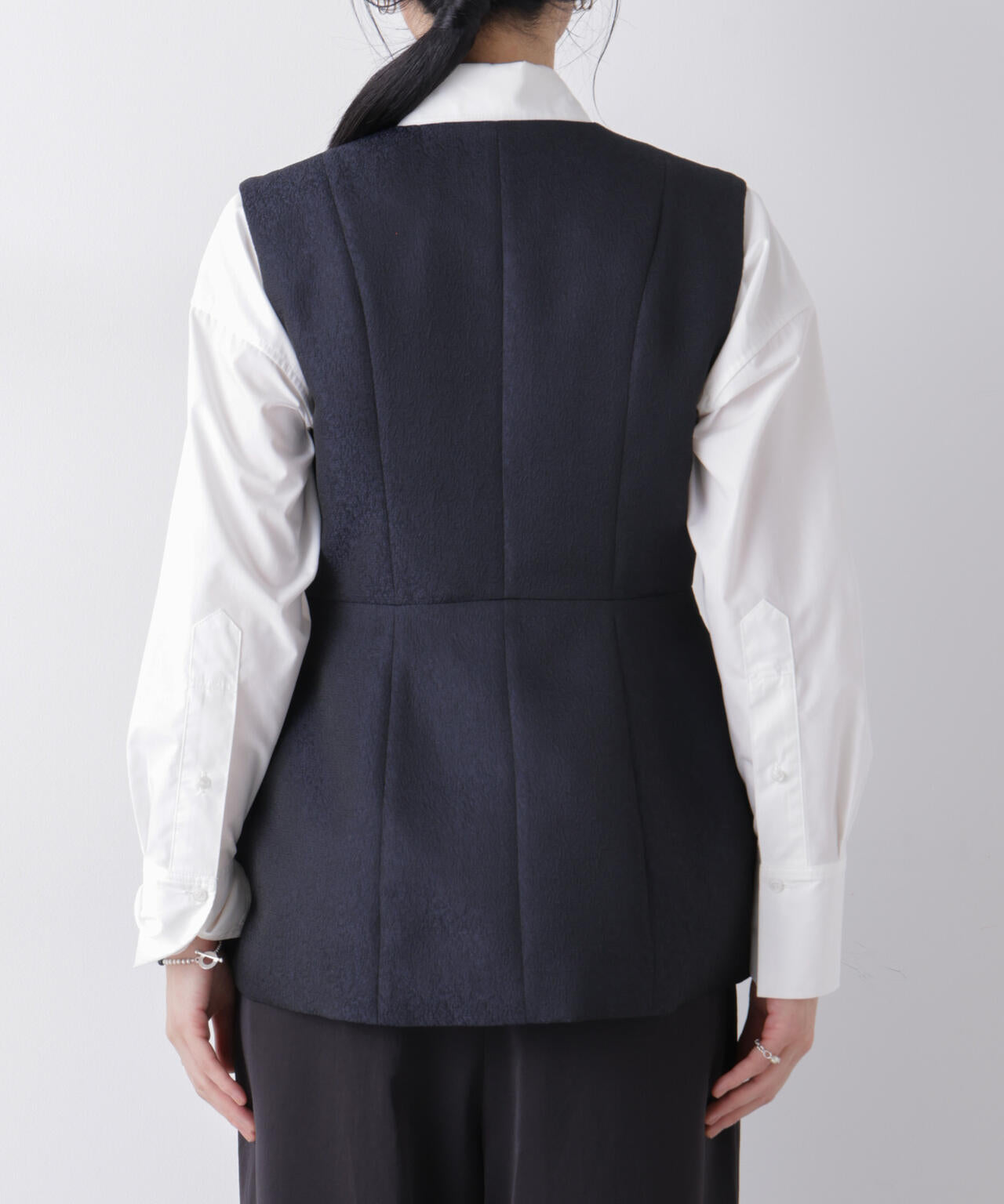 ジャガードペプラムジレ(セットアップ可) 6696116305