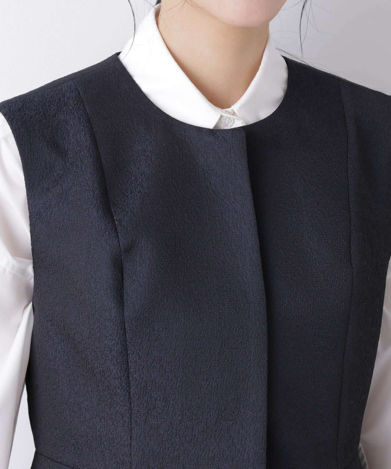 ジャガードペプラムジレ(セットアップ可) 6696116305