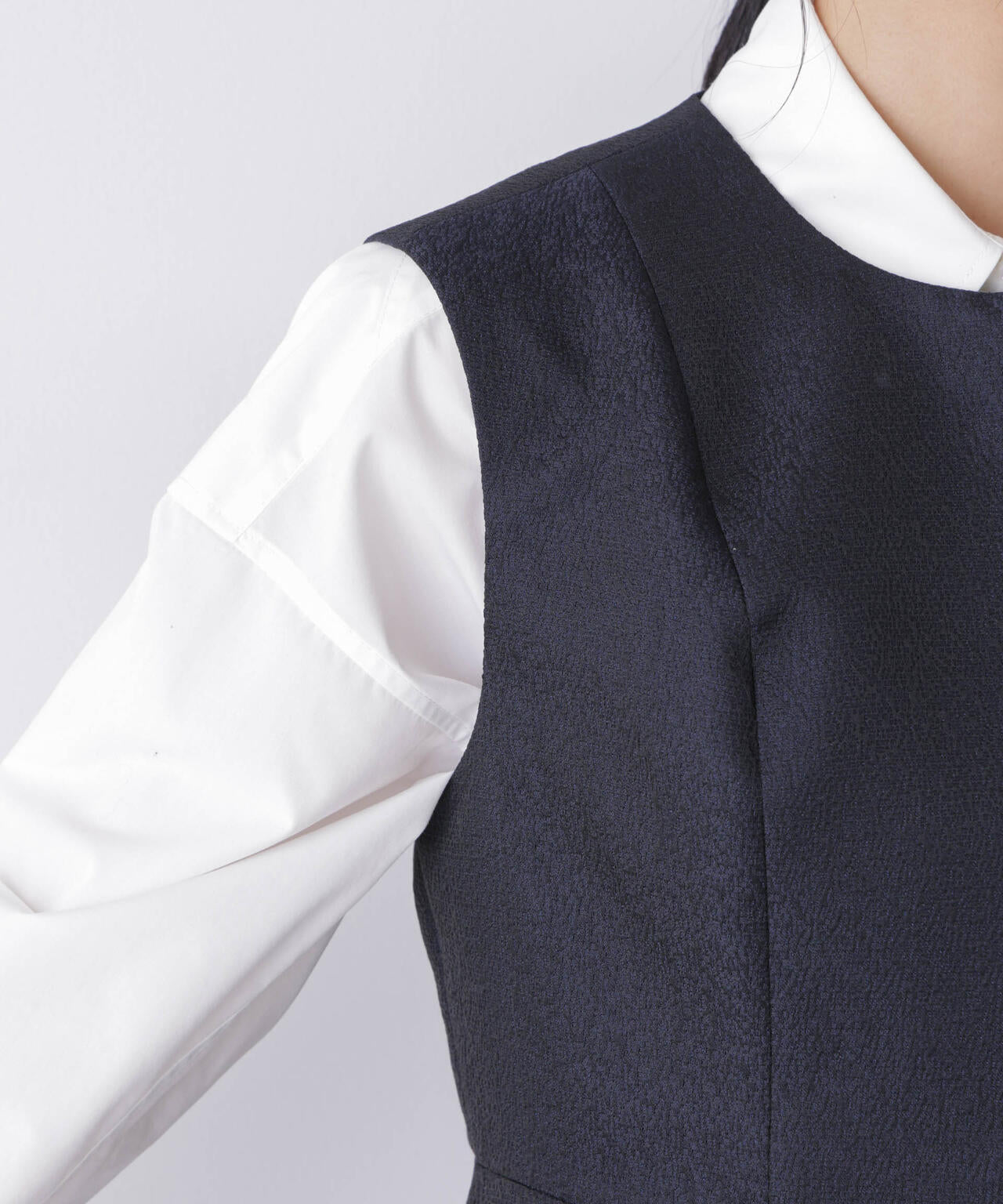 ジャガードペプラムジレ(セットアップ可) 6696116305