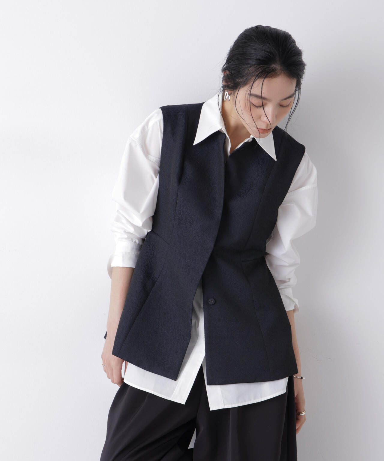 ジャガードペプラムジレ(セットアップ可) 6696116305