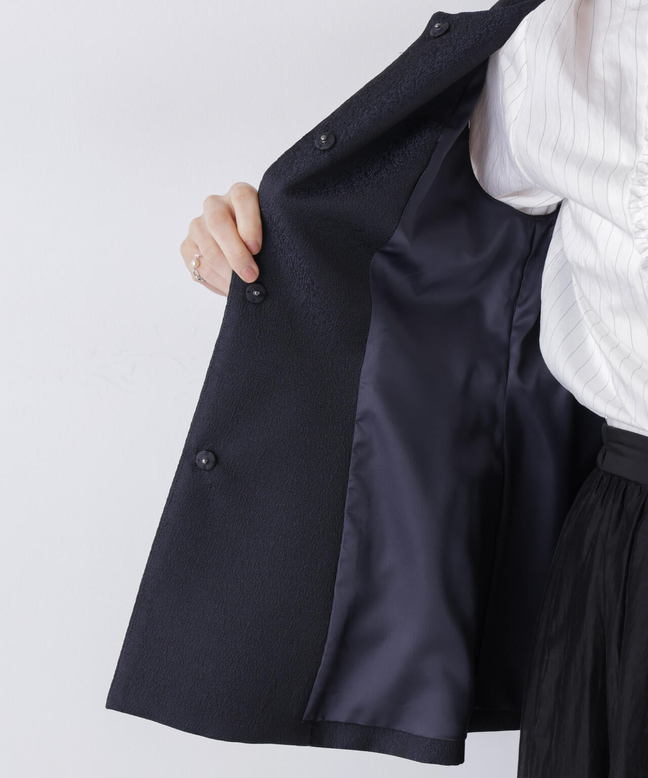 ジャガードペプラムジレ(セットアップ可) 6696116305