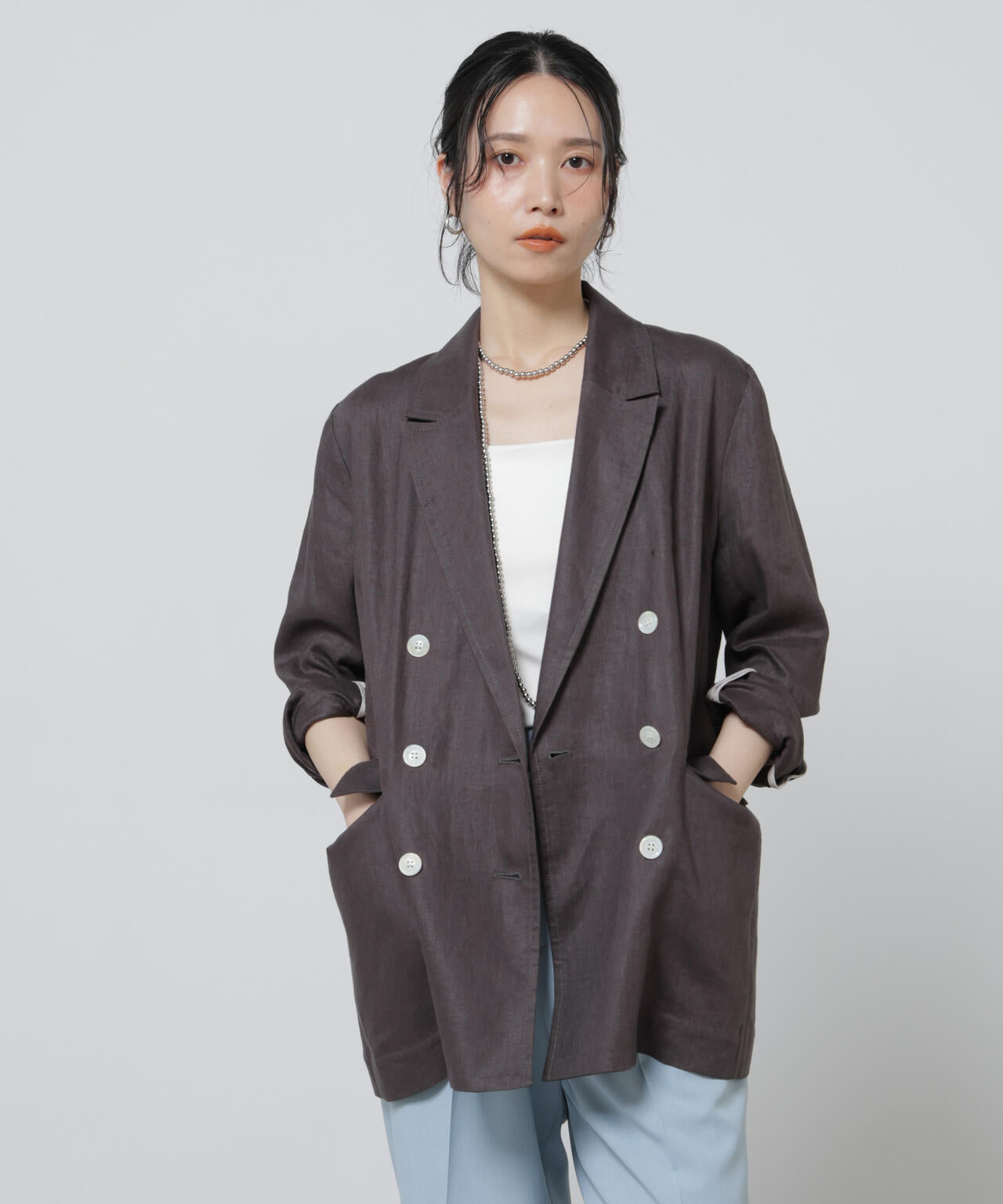 European Flax ダブル6B ジャケット ( セットアップ 可)