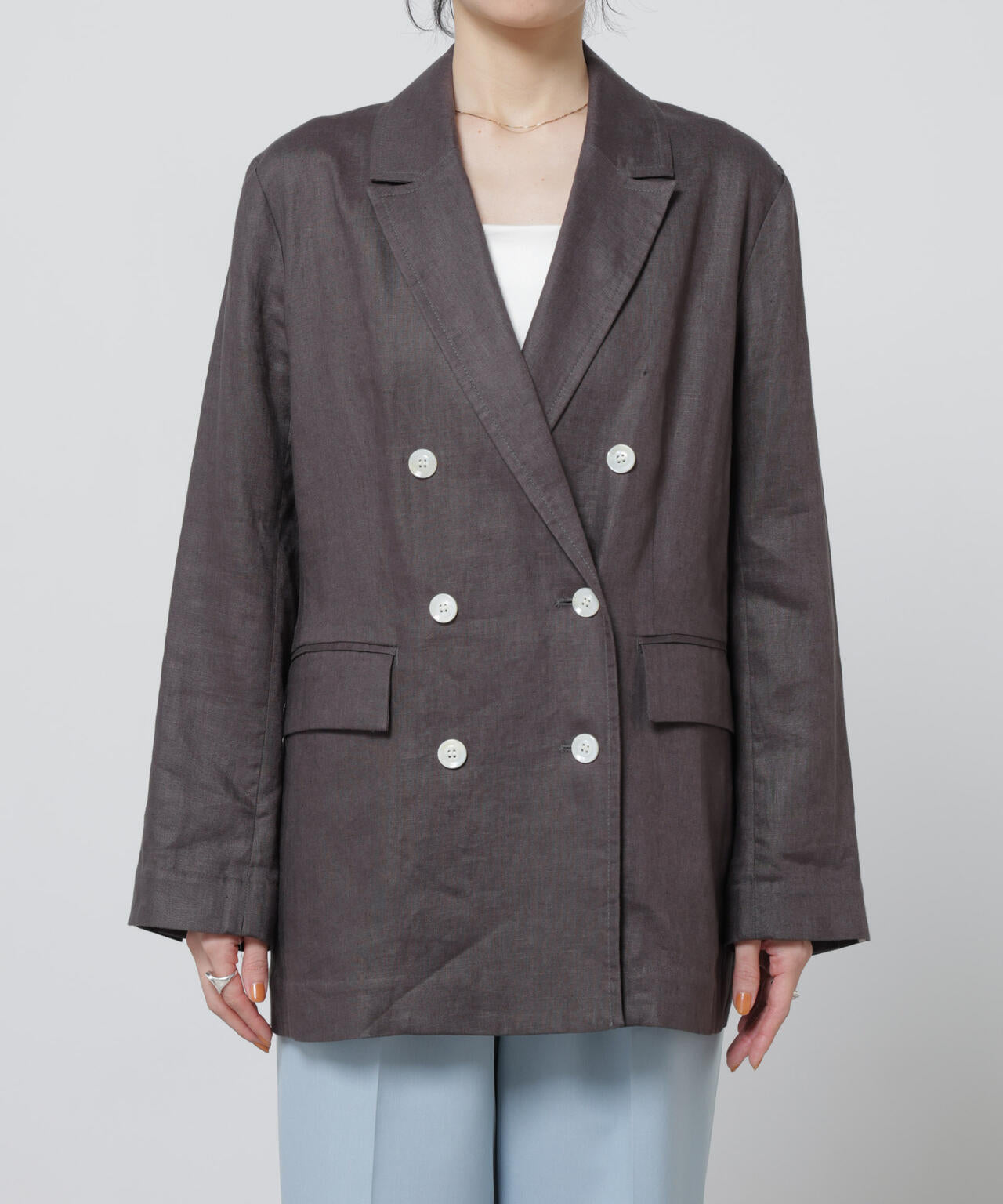 European Flax ダブル6Bジャケット(セットアップ可) 6696116307