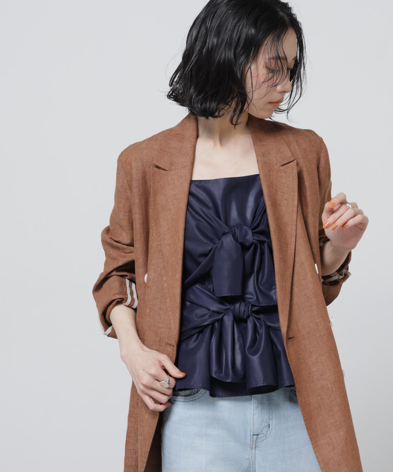 European Flax ダブル6Bジャケット(セットアップ可) 6696116307