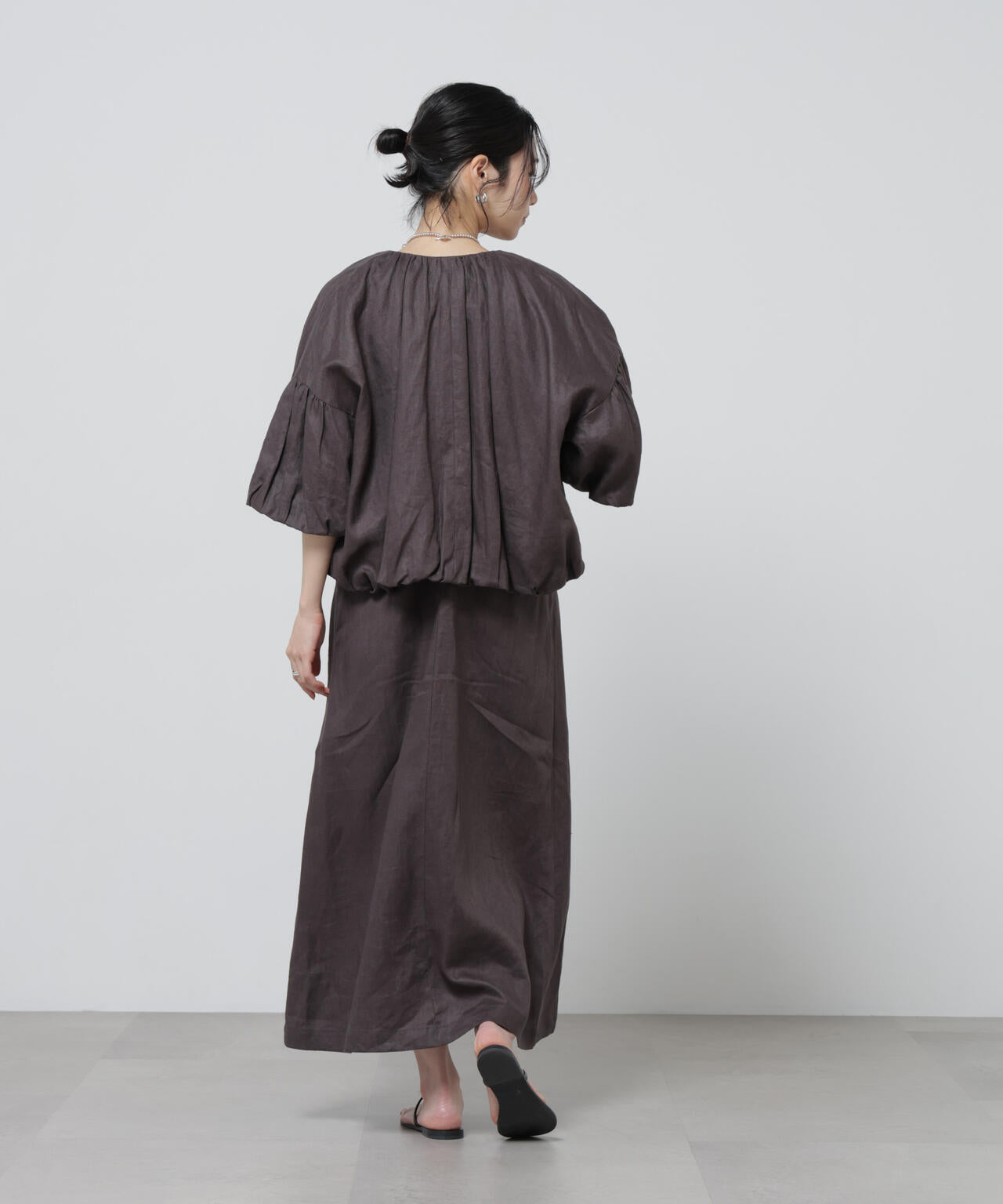 European Flax ギャザー バルーン ブルゾン ( セットアップ 可 )