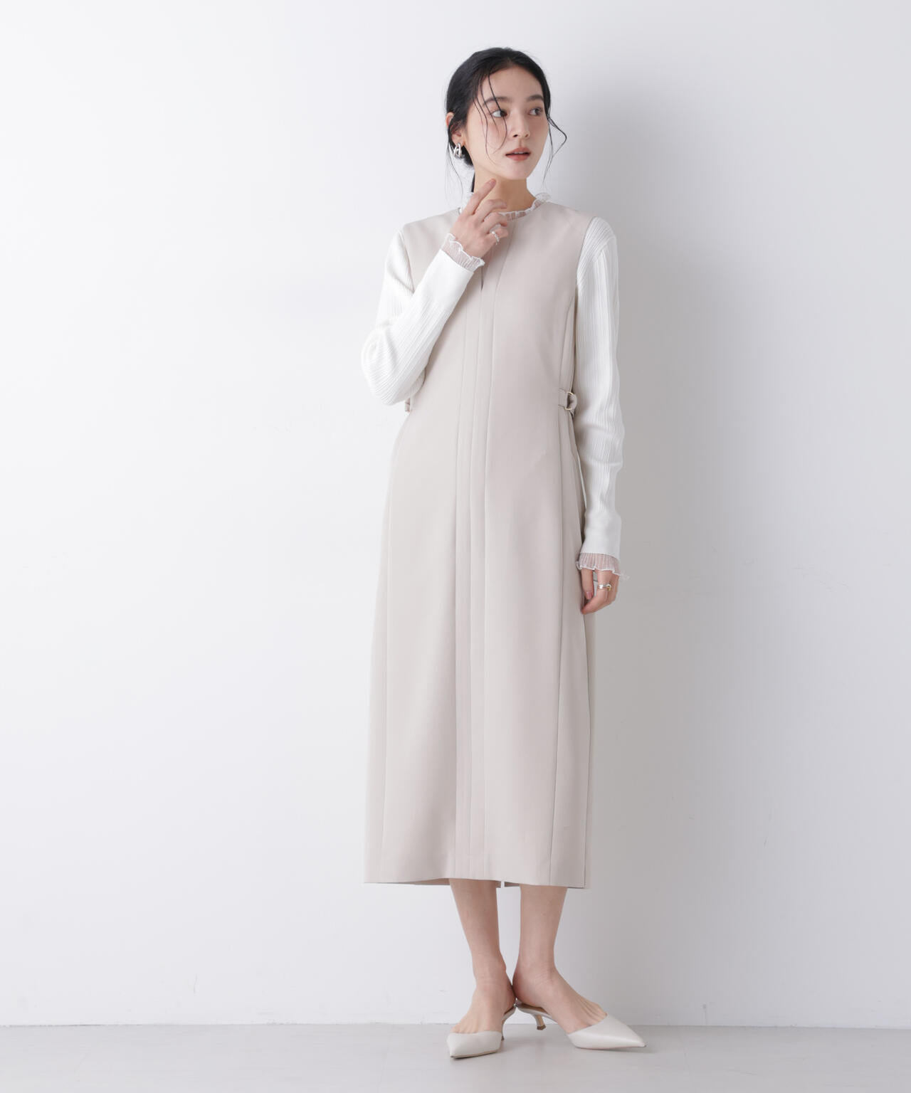 デイリーファンクション サイドベルトキーネックワンピース(セットアップ可) 6696119300