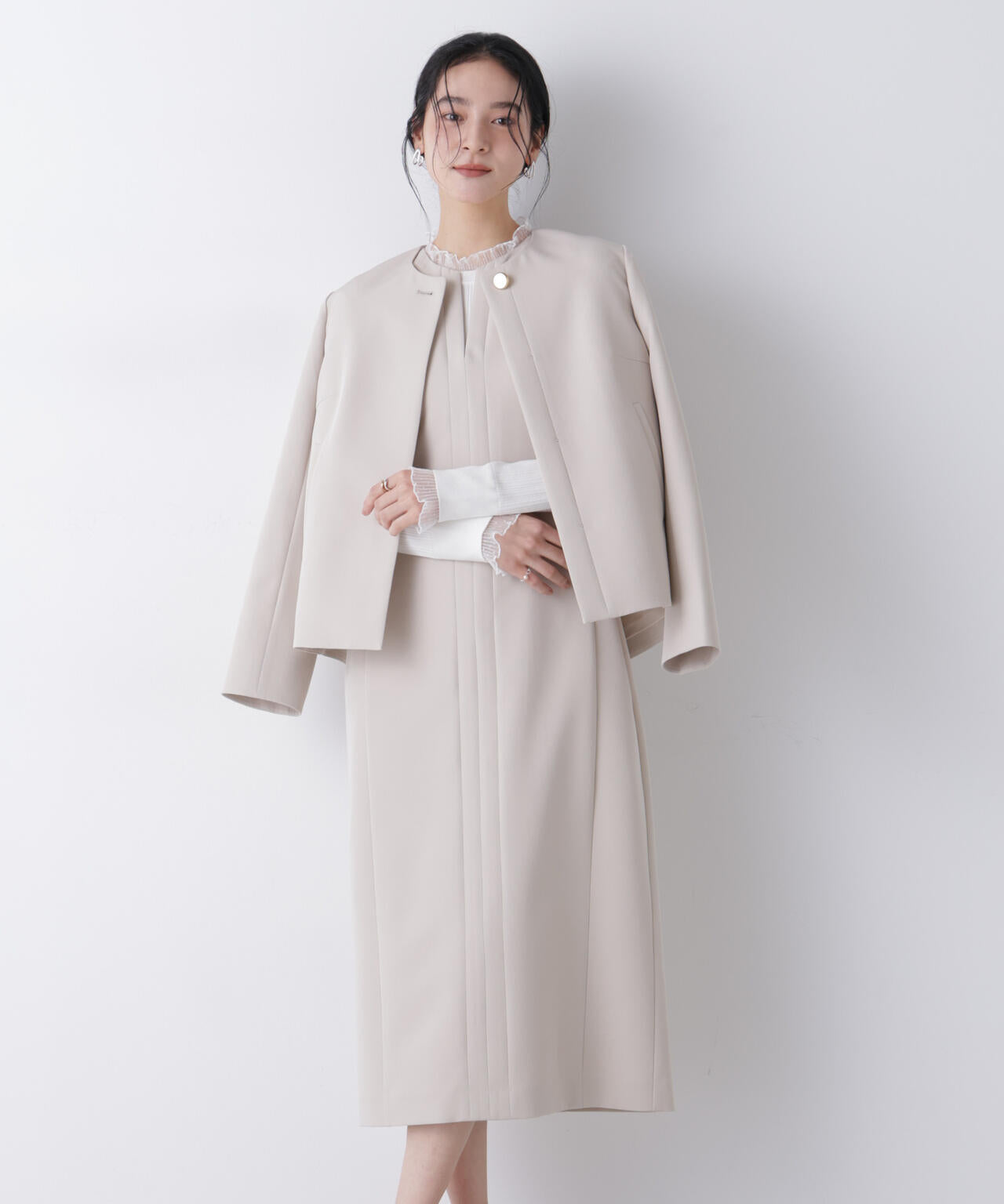 デイリーファンクション サイドベルトキーネックワンピース(セットアップ可) 6696119300