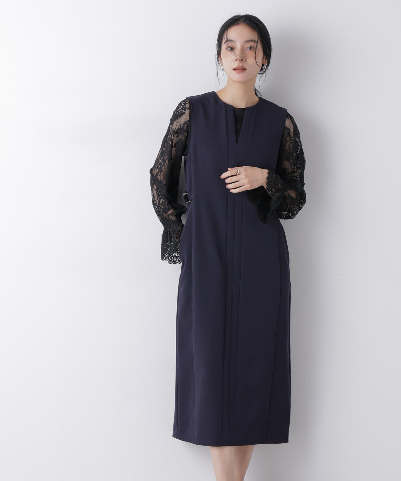 デイリーファンクション サイドベルトキーネックワンピース(セットアップ可) 6696119300