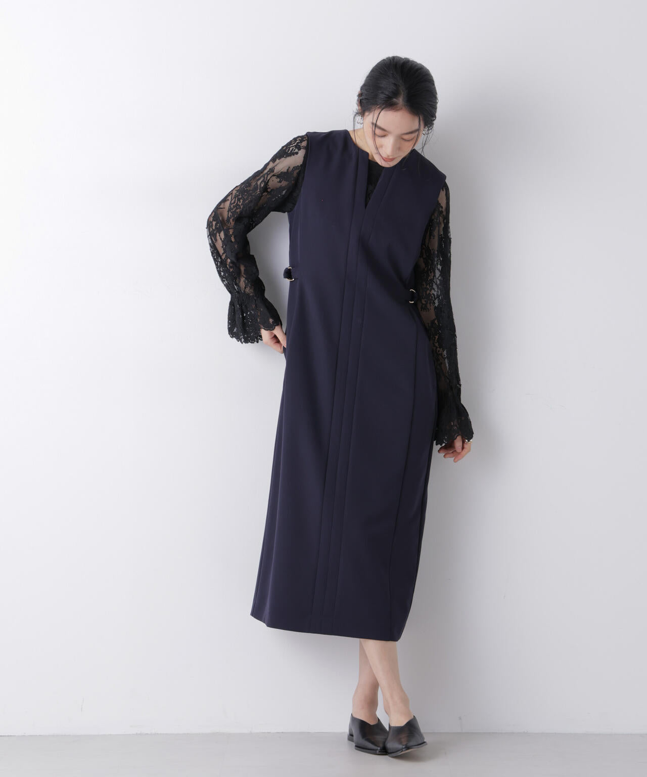 デイリーファンクション サイドベルトキーネックワンピース(セットアップ可) 6696119300