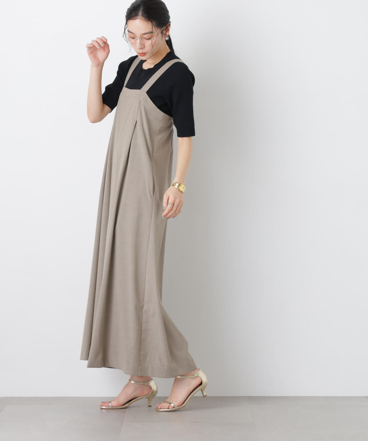 ワイドフレアサロペット 6696119303