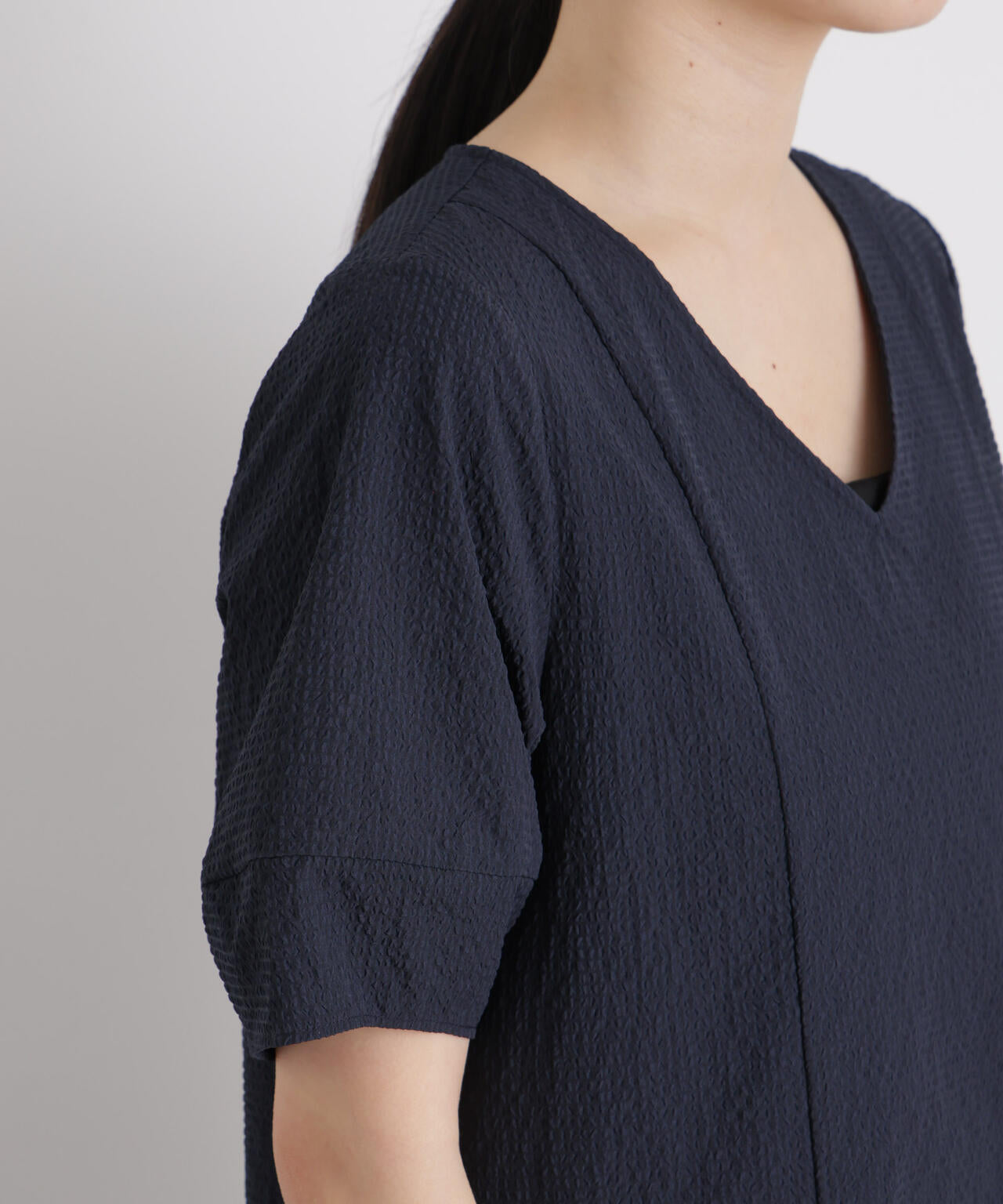 ギャザーティアードサッカーワンピース 6696119308