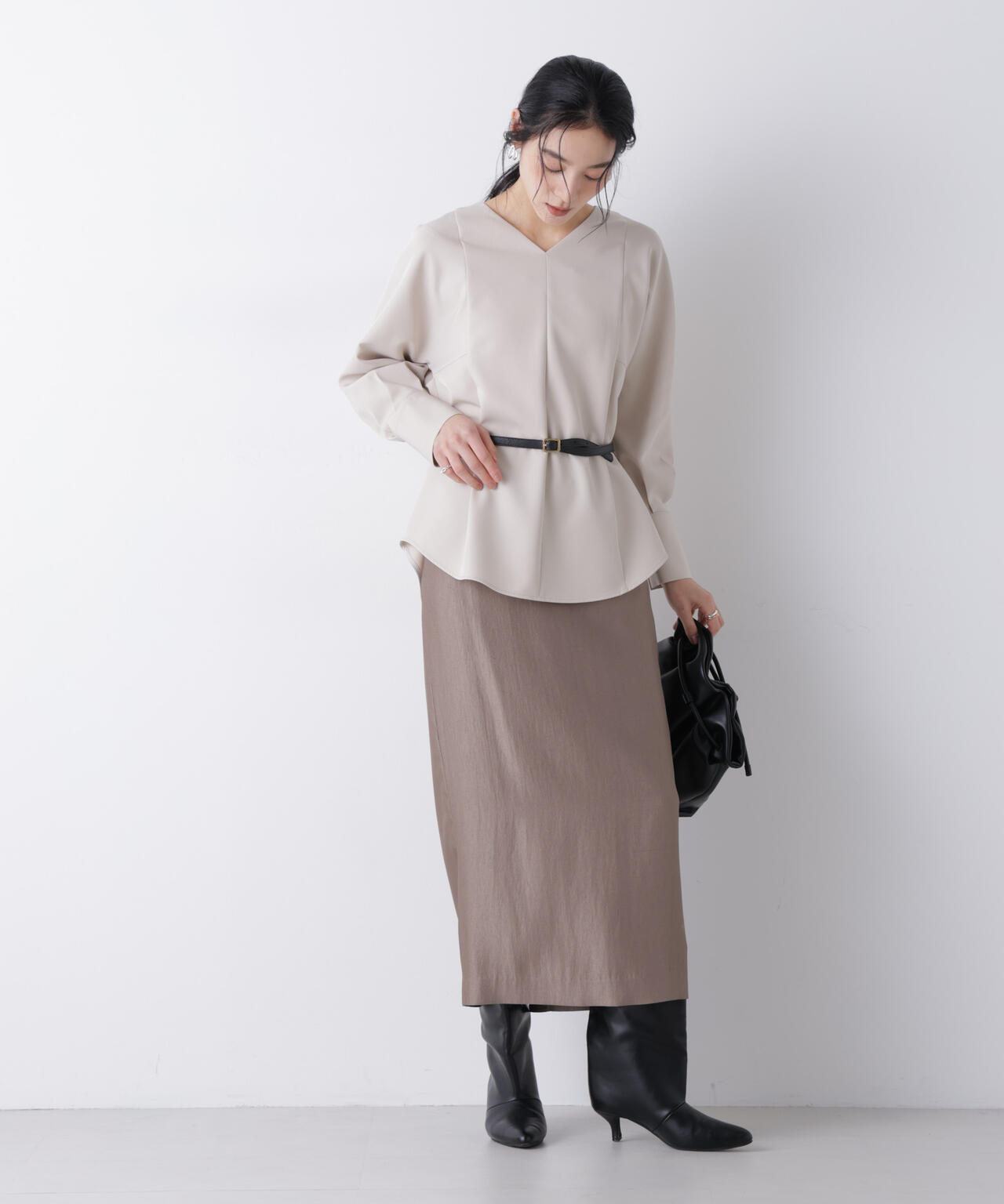 デイリーファンクション Vネックブラウス(セットアップ可) 6696120300