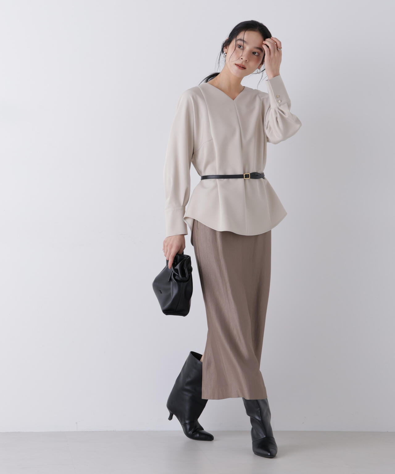 デイリーファンクション Vネックブラウス(セットアップ可) 6696120300