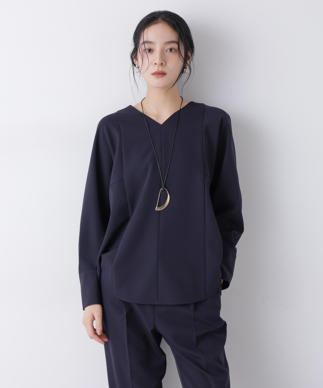 デイリーファンクション Vネックブラウス(セットアップ可) 6696120300