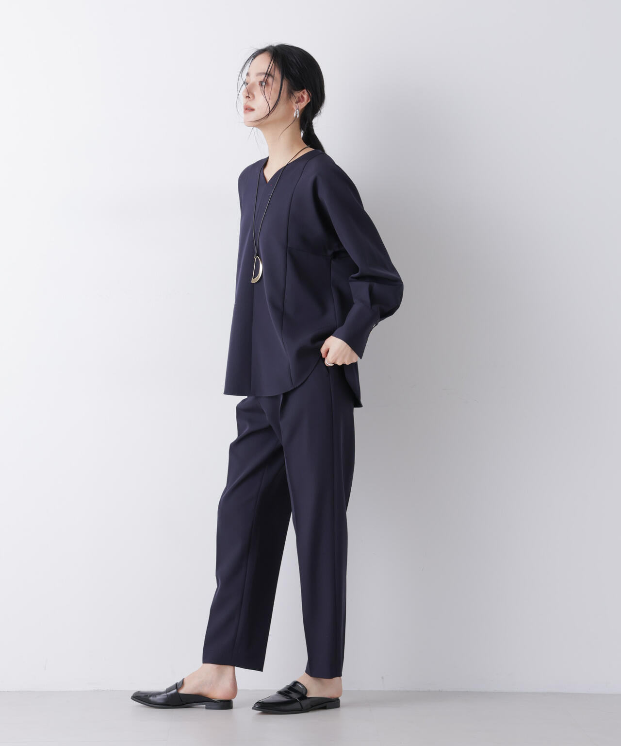 デイリーファンクション Vネックブラウス(セットアップ可) 6696120300