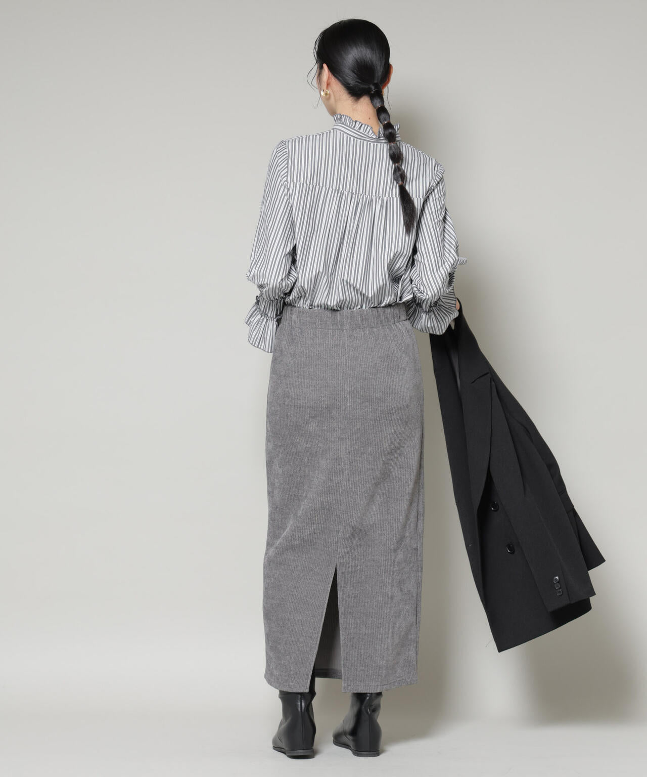 ストライプフリルシャツ 6696120301