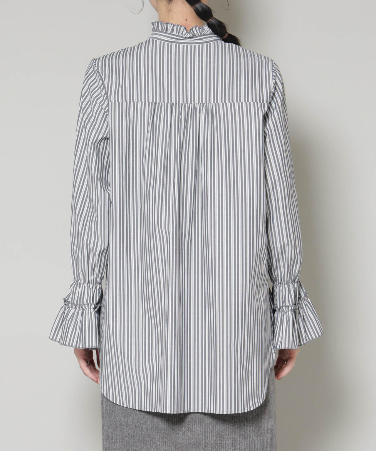ストライプフリルシャツ 6696120301