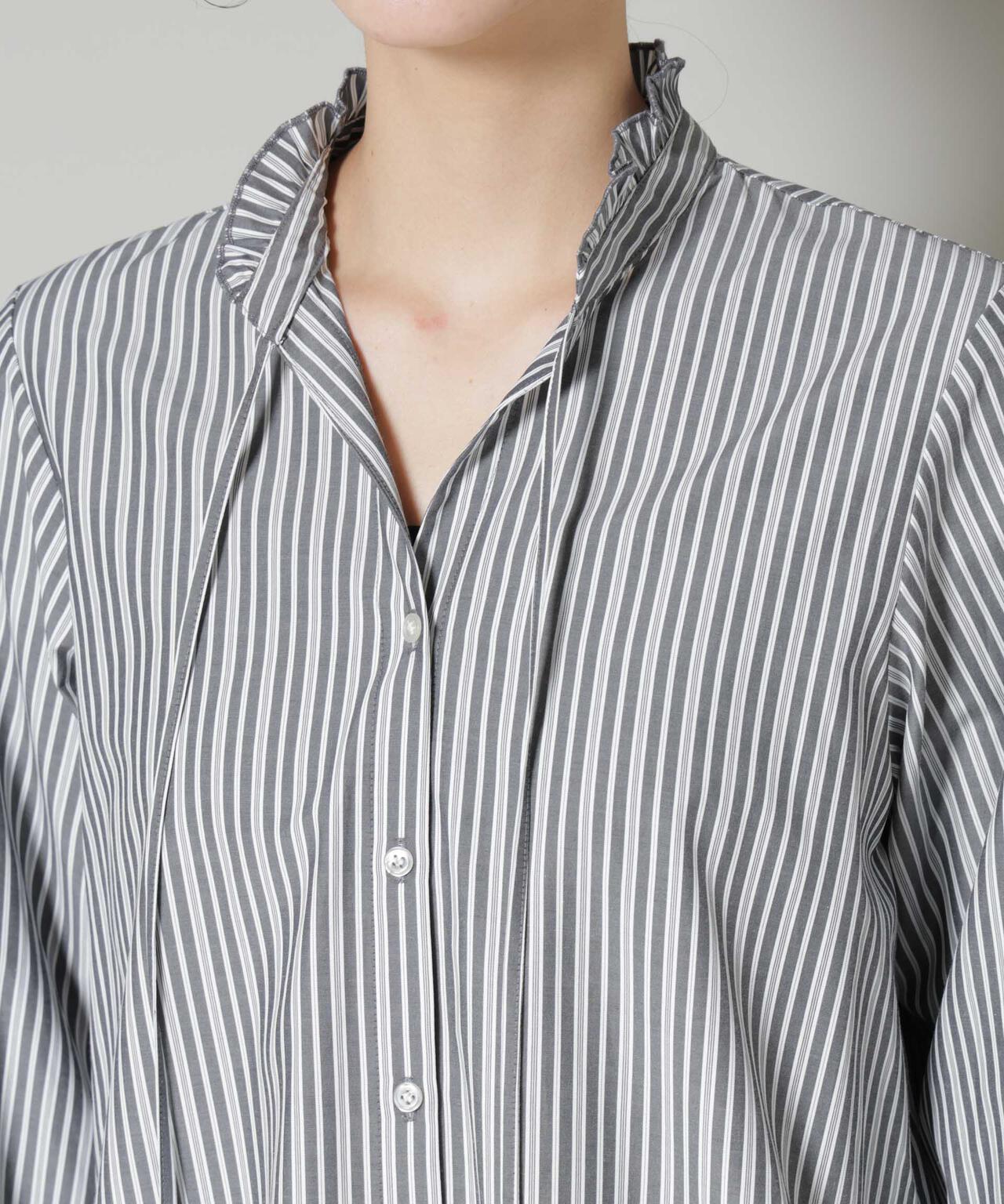 ストライプフリルシャツ 6696120301