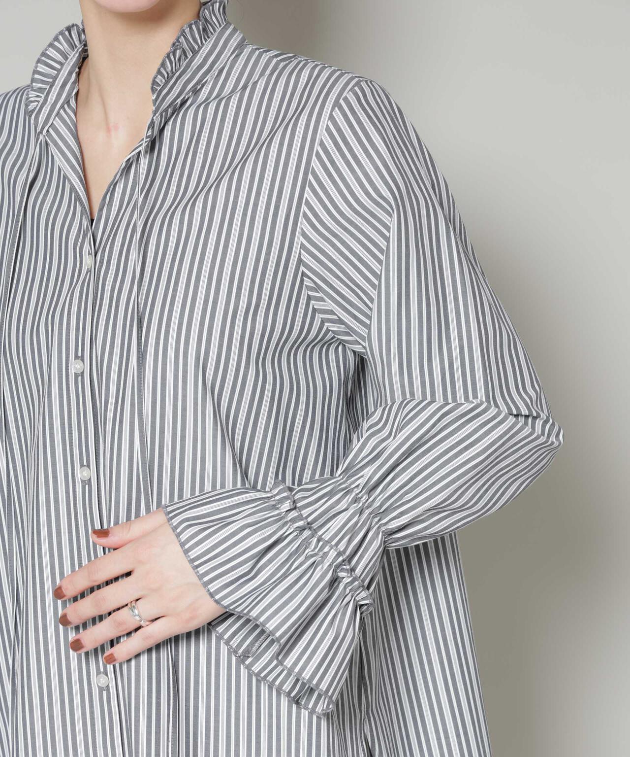 ストライプフリルシャツ 6696120301