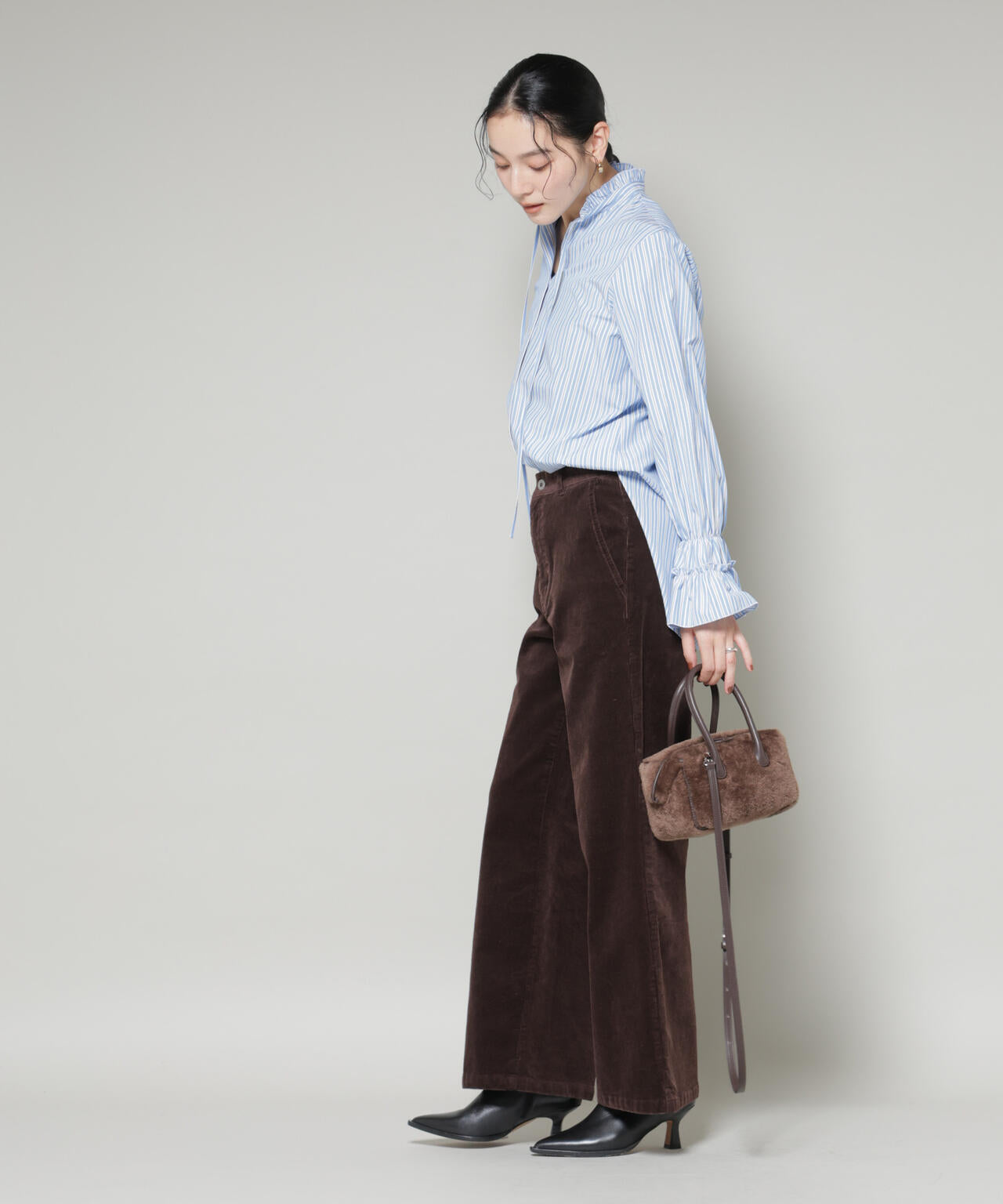 ストライプフリルシャツ 6696120301