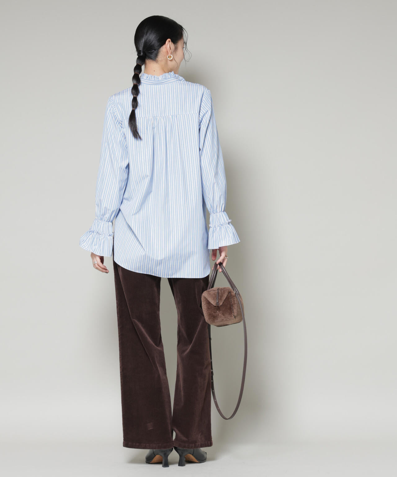 ストライプフリルシャツ 6696120301