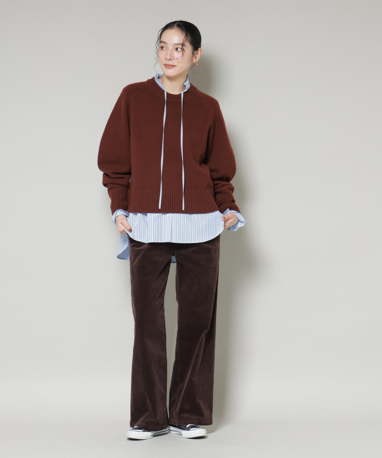 ストライプフリルシャツ 6696120301