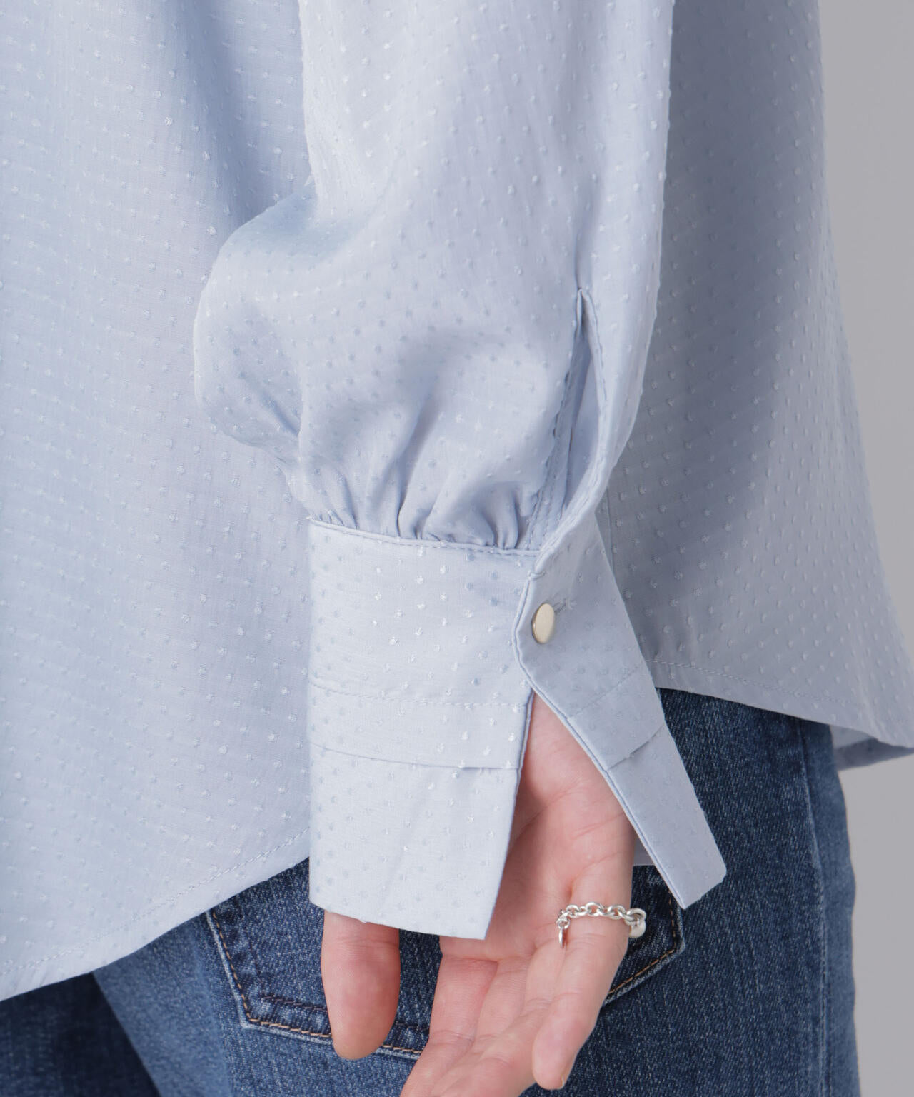 ドビードットリボンタイブラウス 6696120304