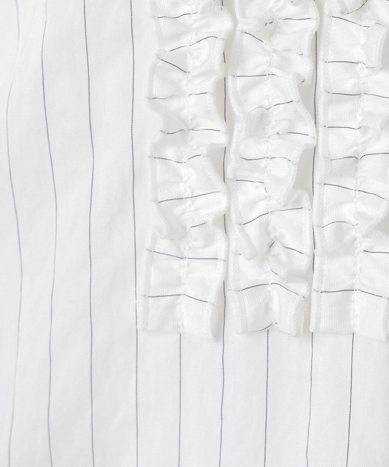 ストライプフリルブラウス 6696120306