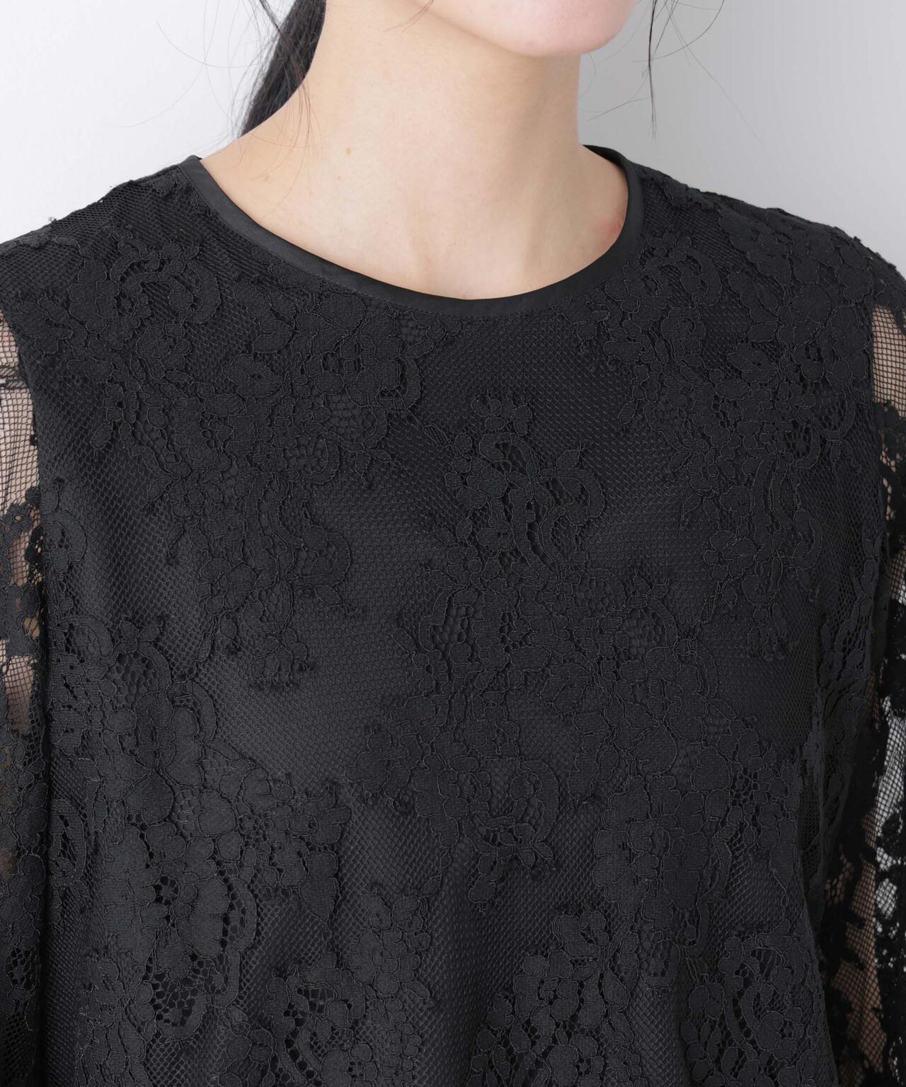 レーススカラップブラウス 6696120307