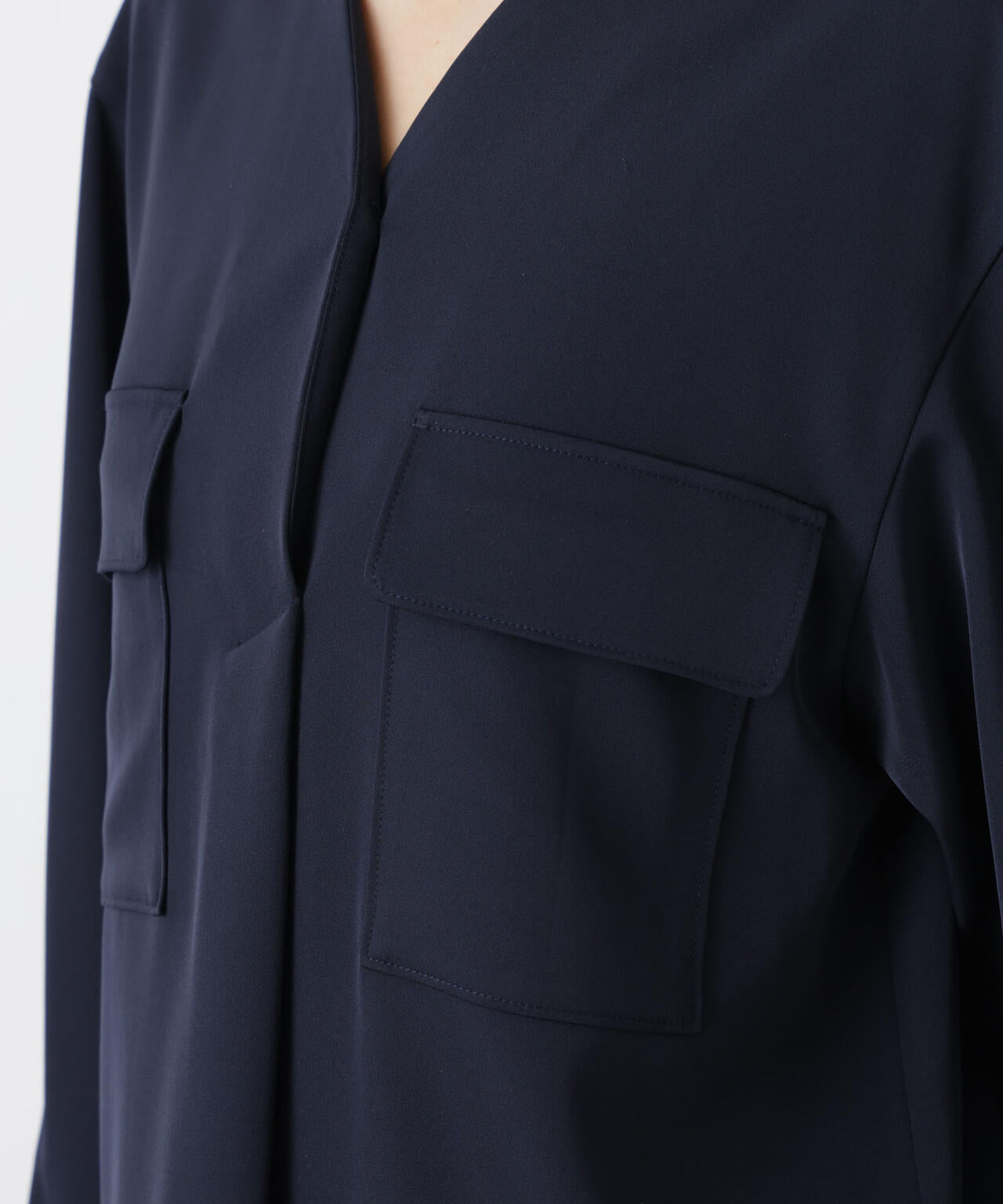 スキッパーポケットブラウス 6696120308